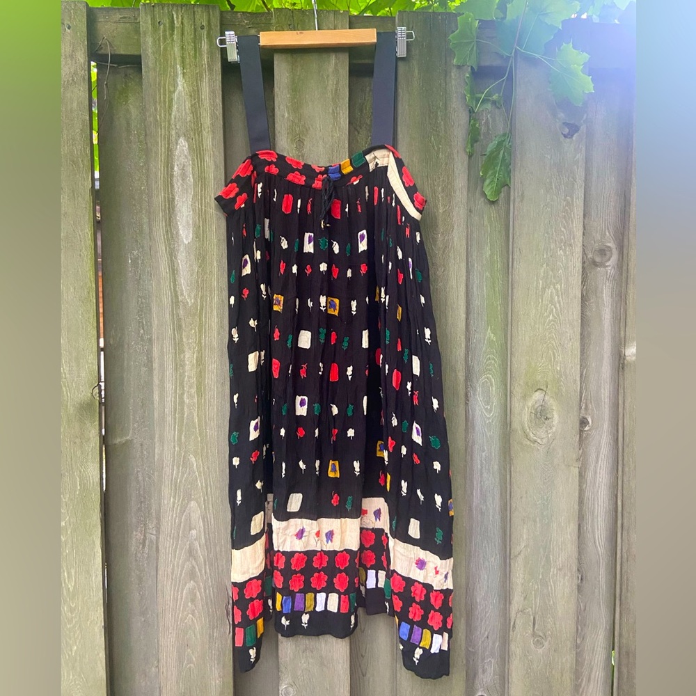 Vintage oversized rayon tent dress